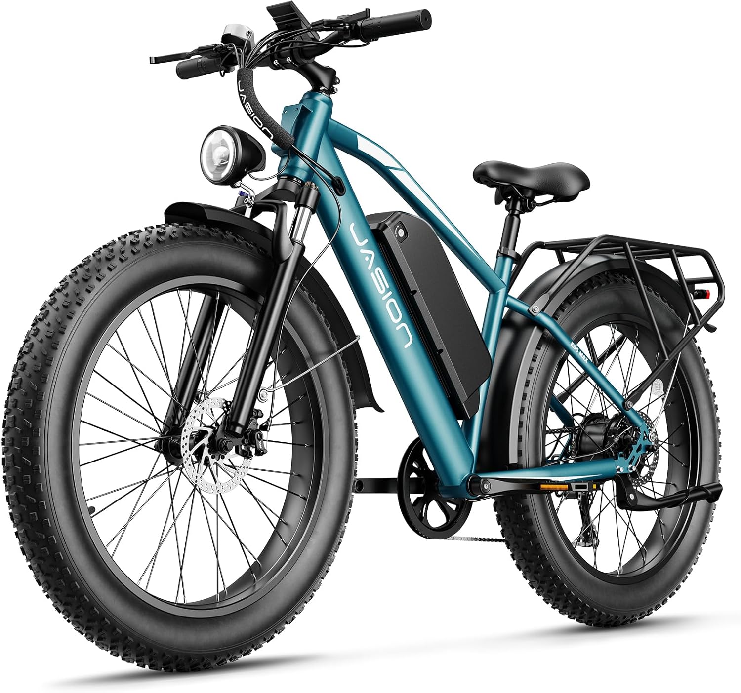 2000W Peak Electric Mountain Bike for Adults – 26" Fat Tire E-Bike, 28+ MPH Top Speed, Rear Rack & Cruise Control