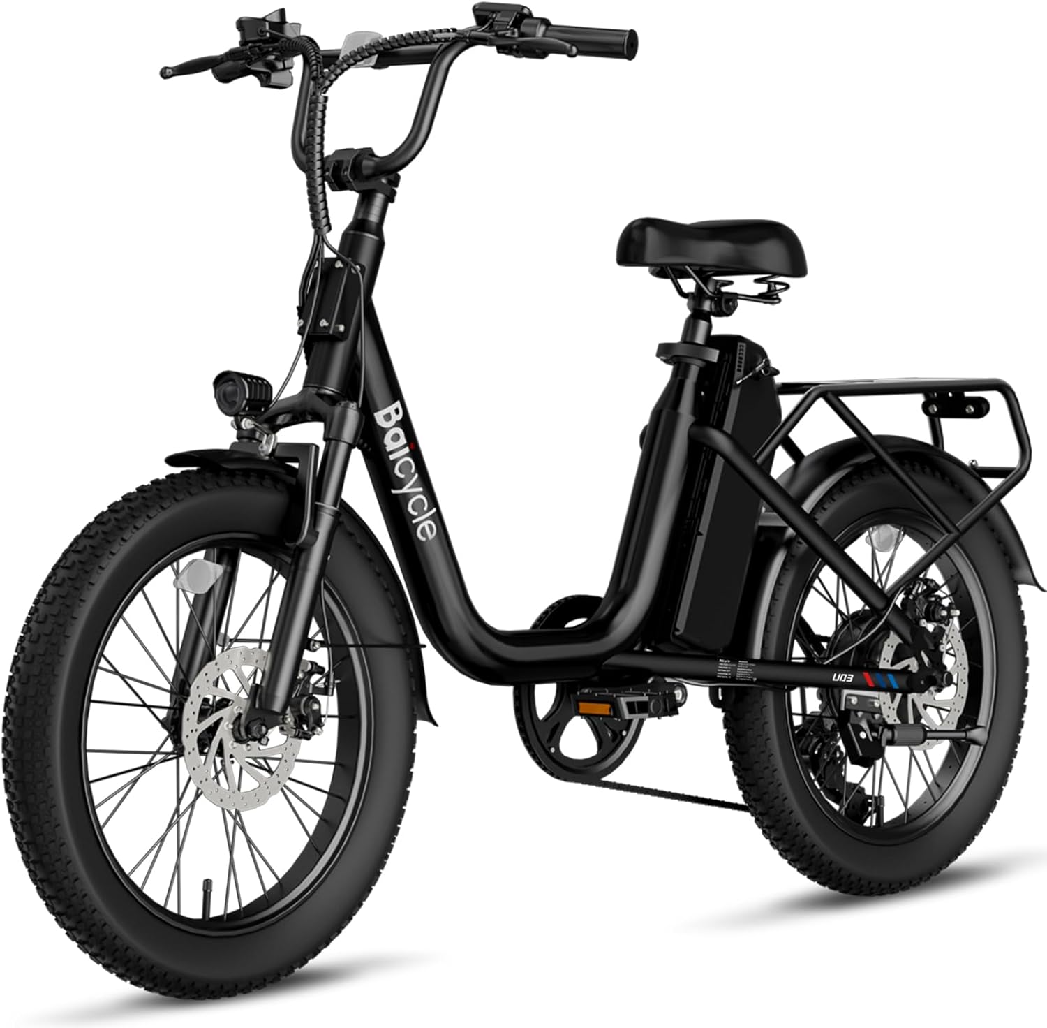 1800W Peak Electric Bike for Adults – 20" Fat Tire Step-Through E-Bike, Up to 90 Miles Range, 28 MPH, 7-Speed