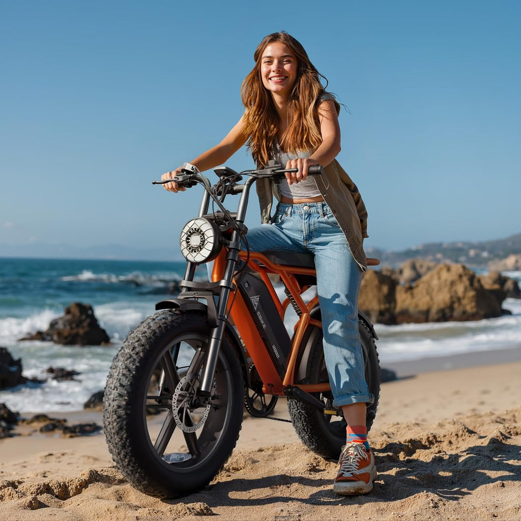 1500W Peak Electric Bike for Adults – 20" Fat Tire E-Bike, Up to 60 Miles Range, Dual Suspension, Removable Battery