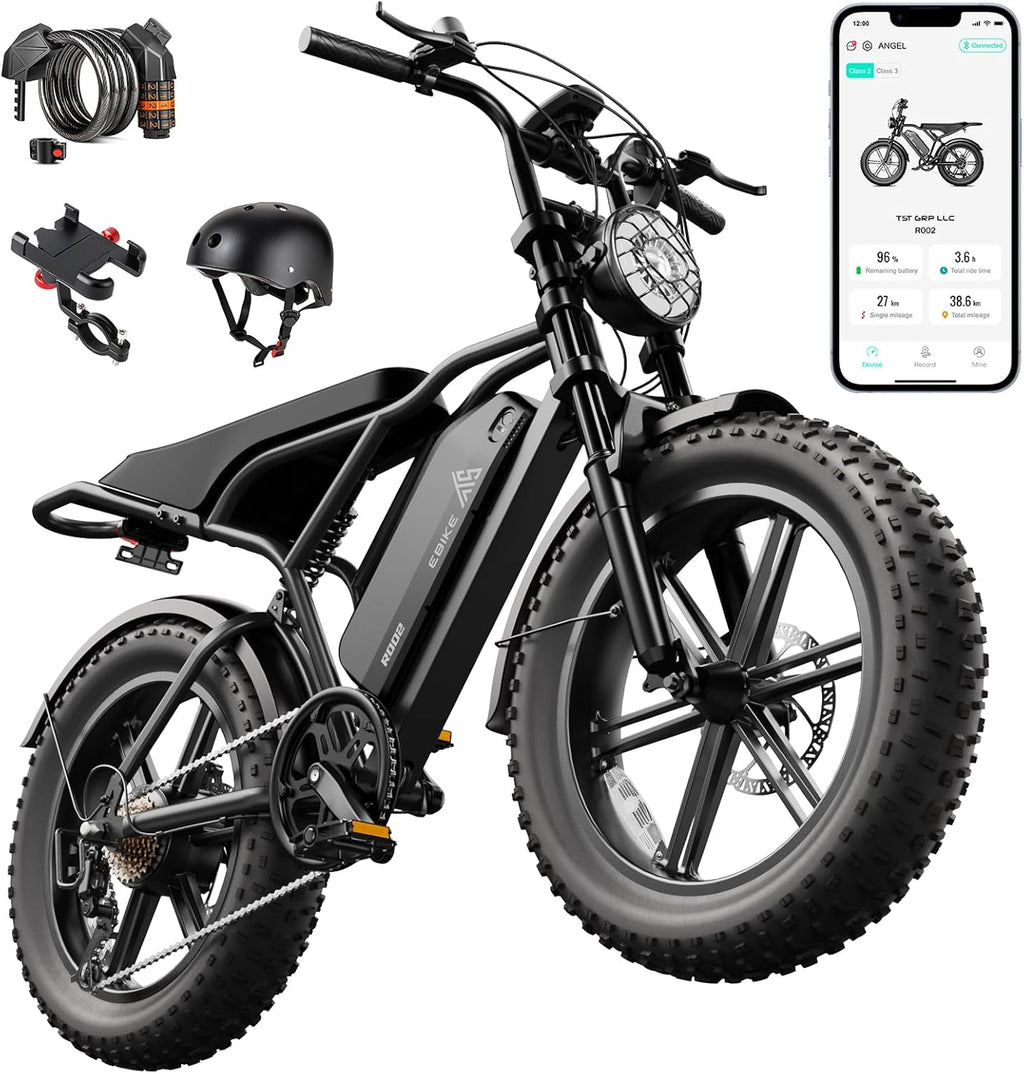 1500W Peak Fat Tire Electric Bike for Adults – 20-Inch All-Terrain E-Bike with Long Range, Off-Road Ready & UL 2849 Tested