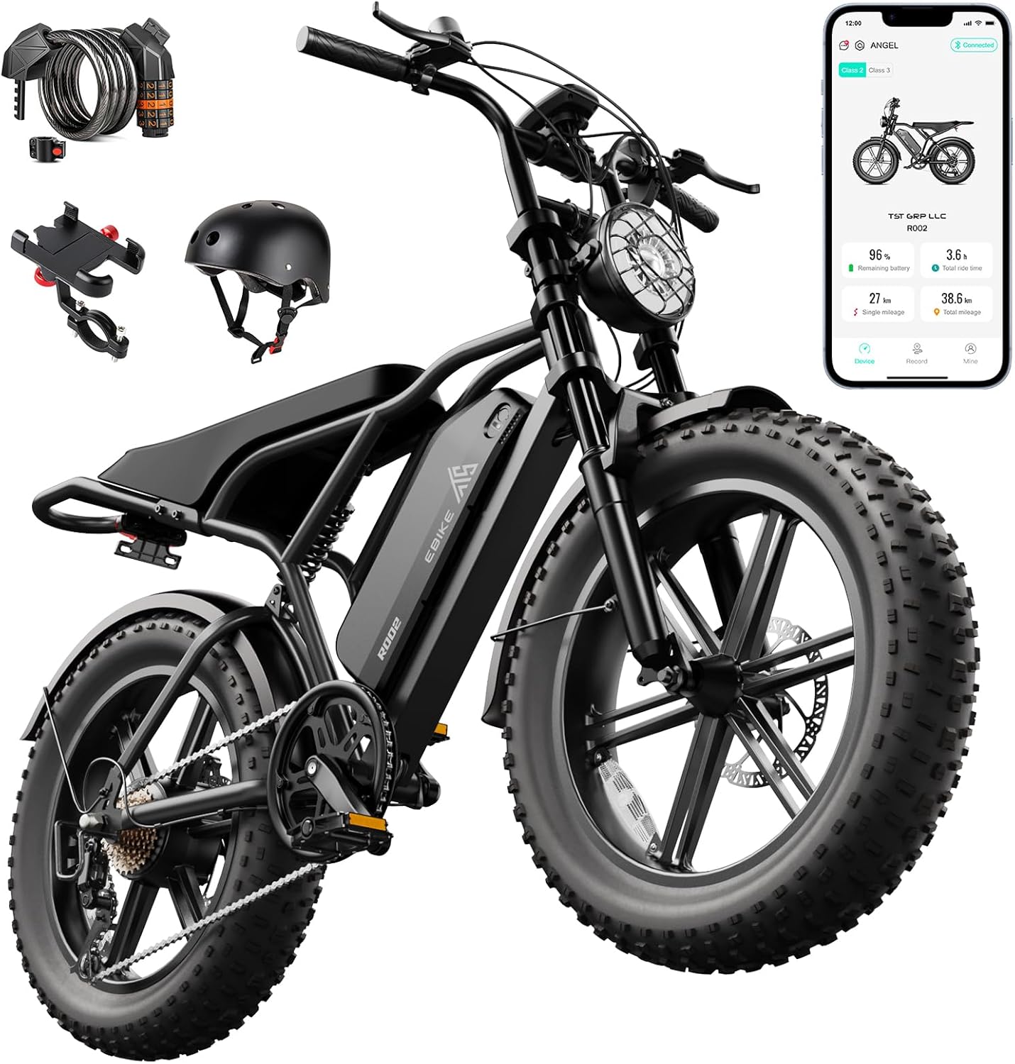 1500W Peak Fat Tire Electric Bike for Adults – 20-Inch All-Terrain E-Bike with Long Range, Off-Road Ready & UL 2849 Tested