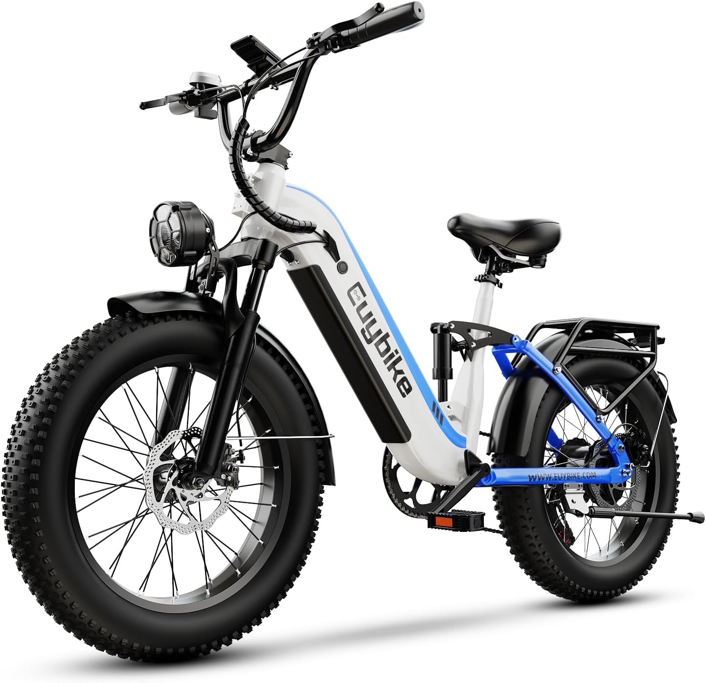 1500W Fat Tire Electric Bike for Adults – 20" All-Terrain E-Bike with Removable 48V Battery, Up to 80 Miles Range