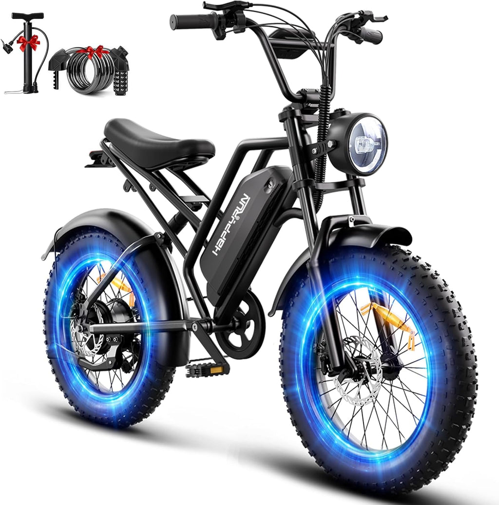 All-Terrain Fat Tire Electric Bike for Adults – Up to 68+ Mile Range, High-Performance Motor