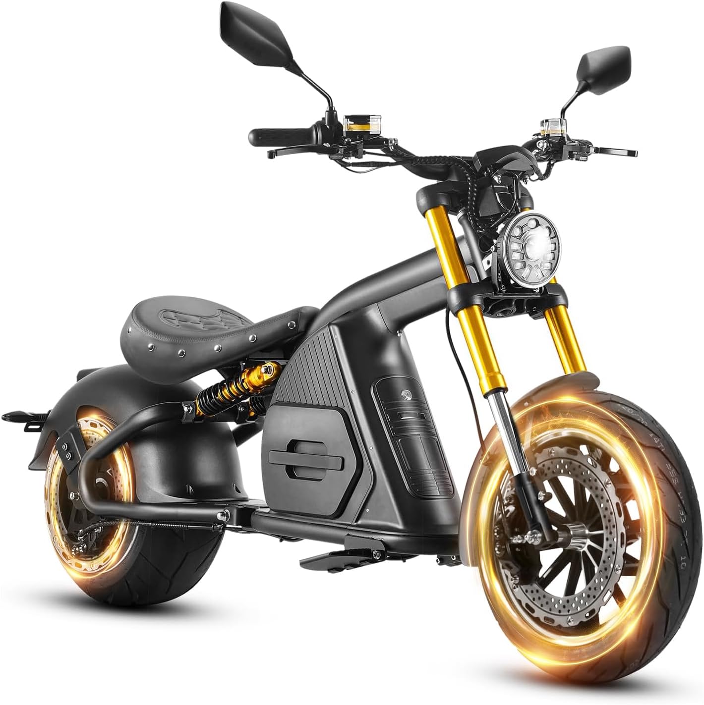 4000W Electric Motorcycle for Adults – 50 MPH Street-Legal E-Motorcycle, Up to 90 Miles Range, Full Suspension