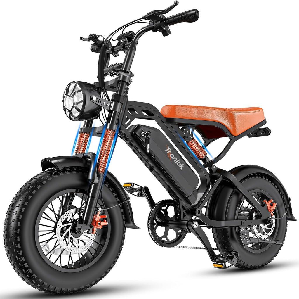 1200W Peak Electric Bike for Adults – Commuter E-Bike with Dual Disc Brakes, Up to 28 MPH Speed & 32-Mile Range