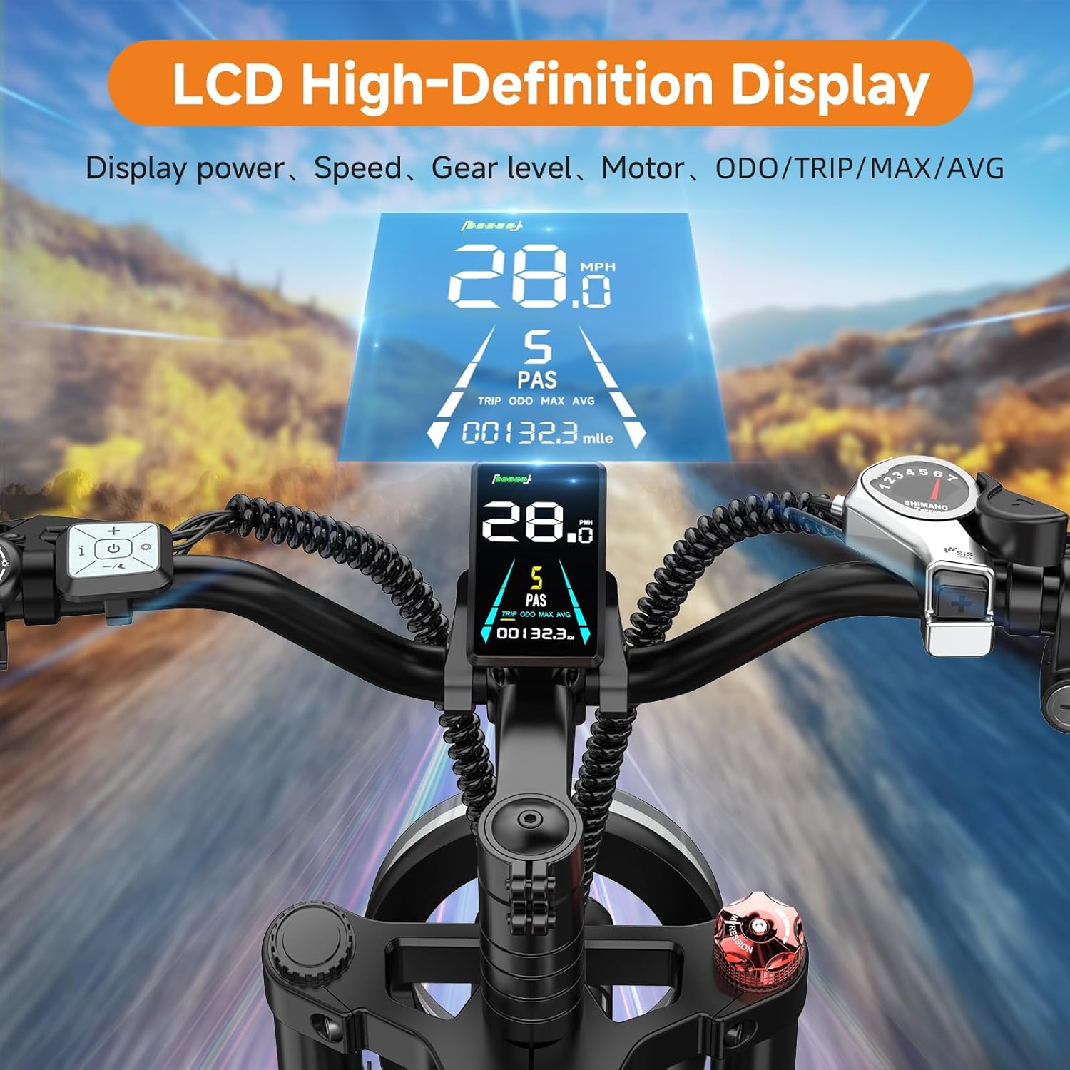 20-Inch Fat Tire Electric Bike for Adults, All-Terrain E-Bike with Advanced Suspension, Removable Power System, UL Certifiedv