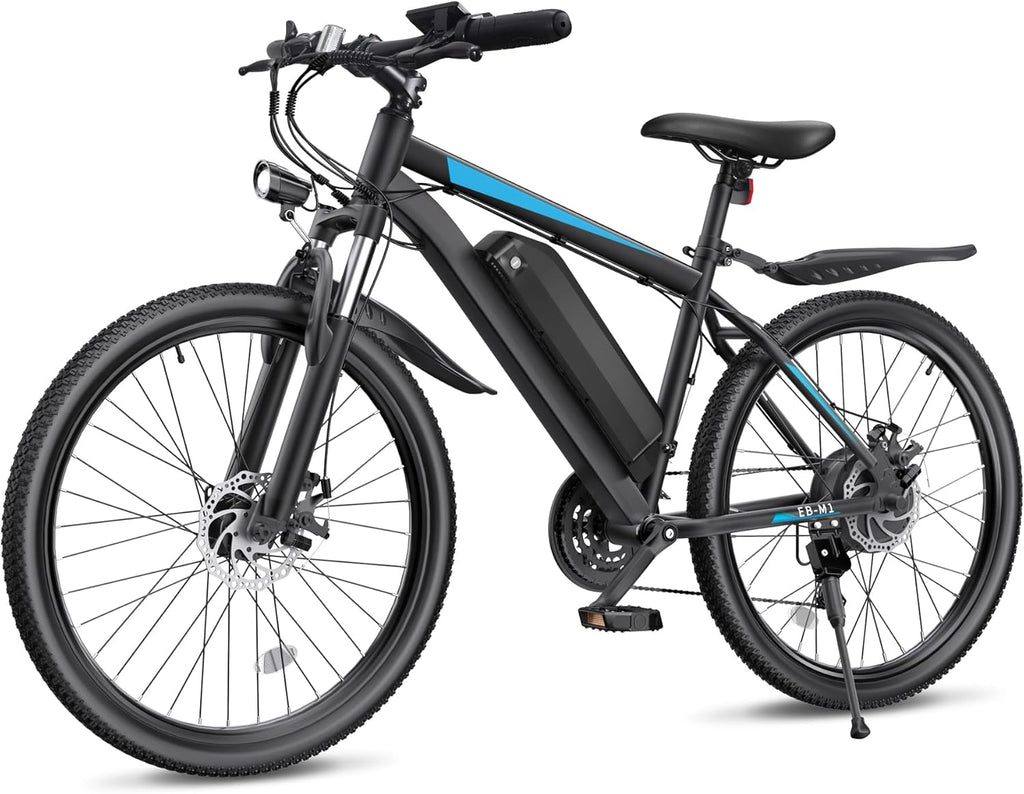 Electric Mountain Bike for Adults – 26" Ebike, 1000W Peak Motor, 20 MPH, 50-Mile Range, 7-Speed with Front Suspension and LCD Display