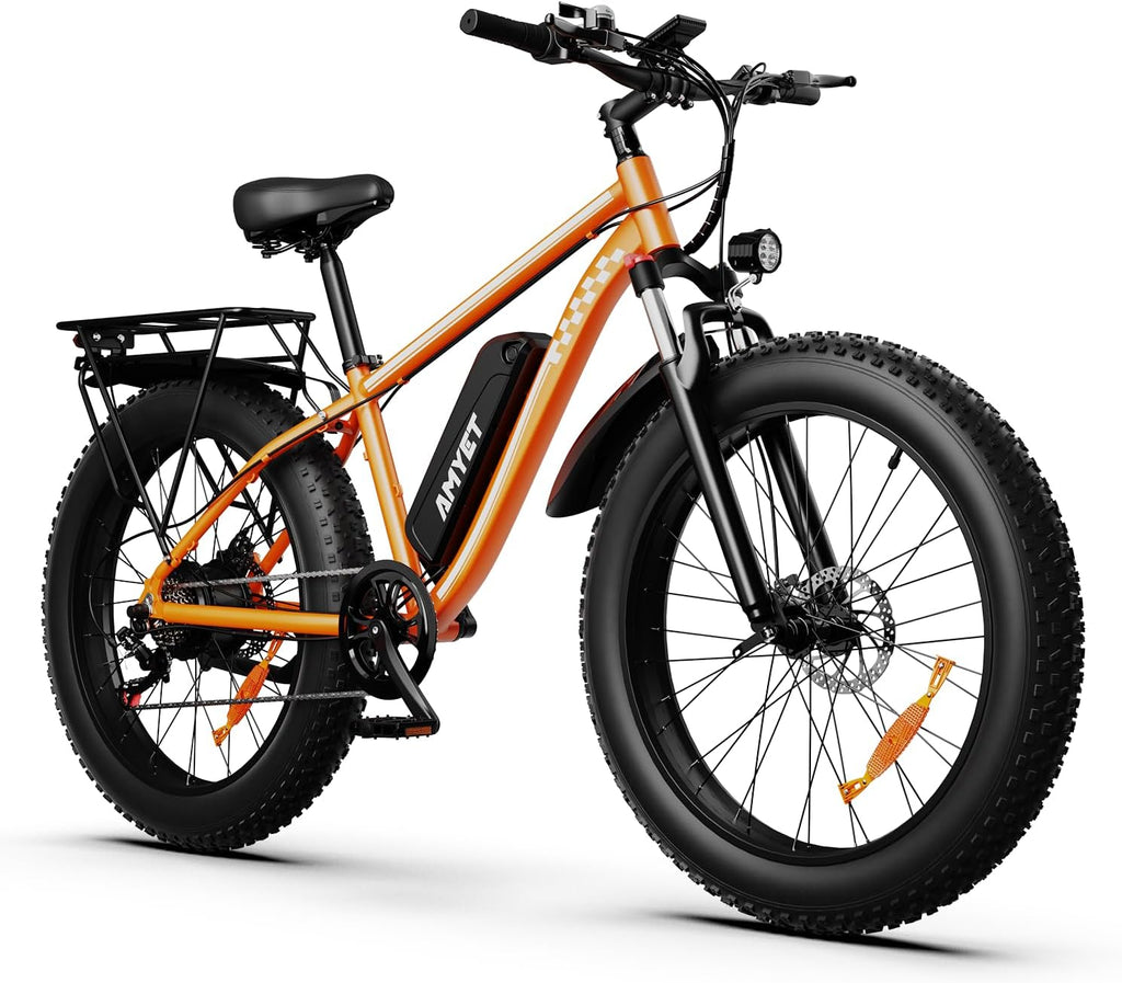 26" Fat Tire Electric Bike for Adults, 1500W Peak Motor, Up to 28 MPH, 7-Speed Electric Mountain E-Bike