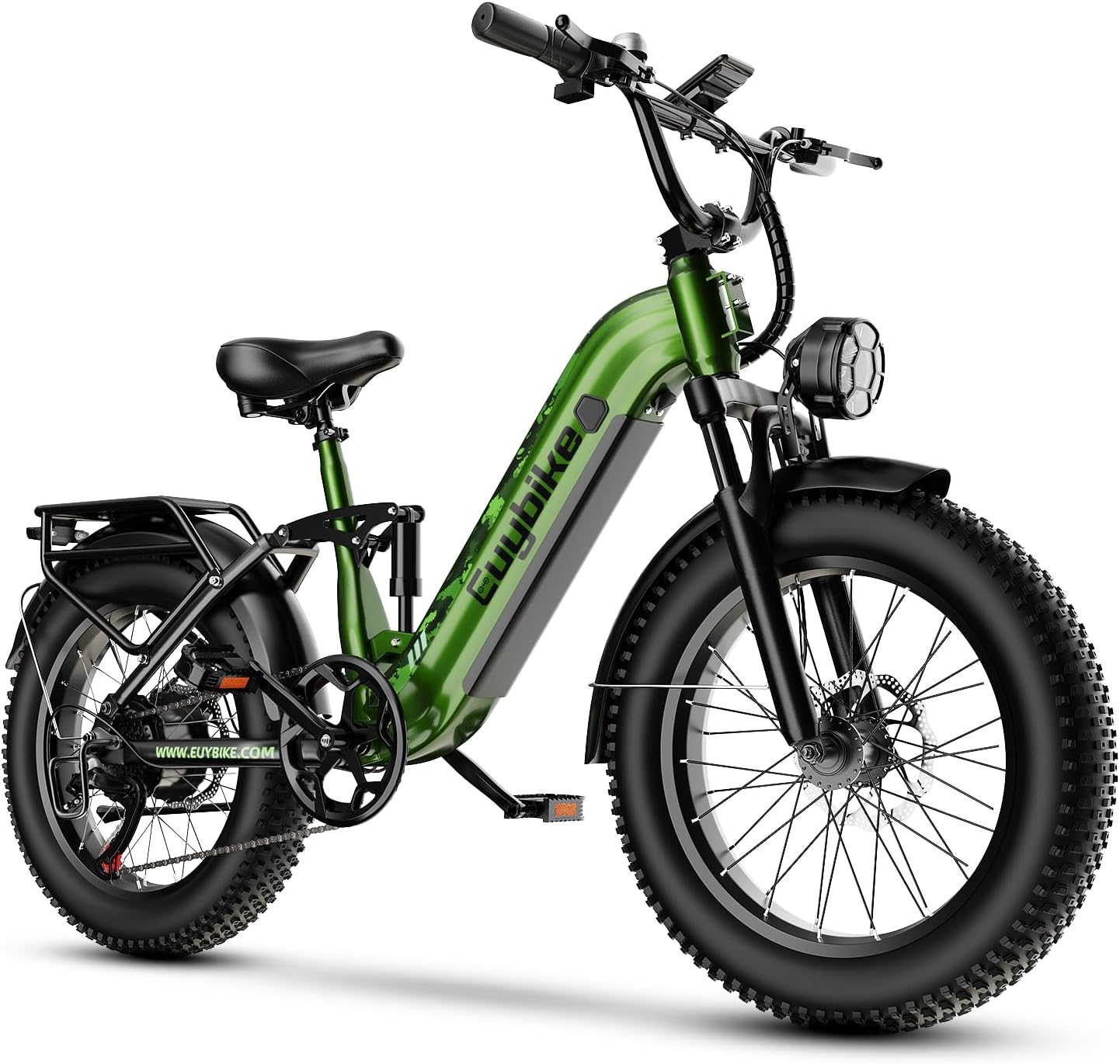 1500W Fat Tire Electric Bike for Adults – 20" All-Terrain E-Bike with Removable 48V Battery, Up to 80 Miles Range