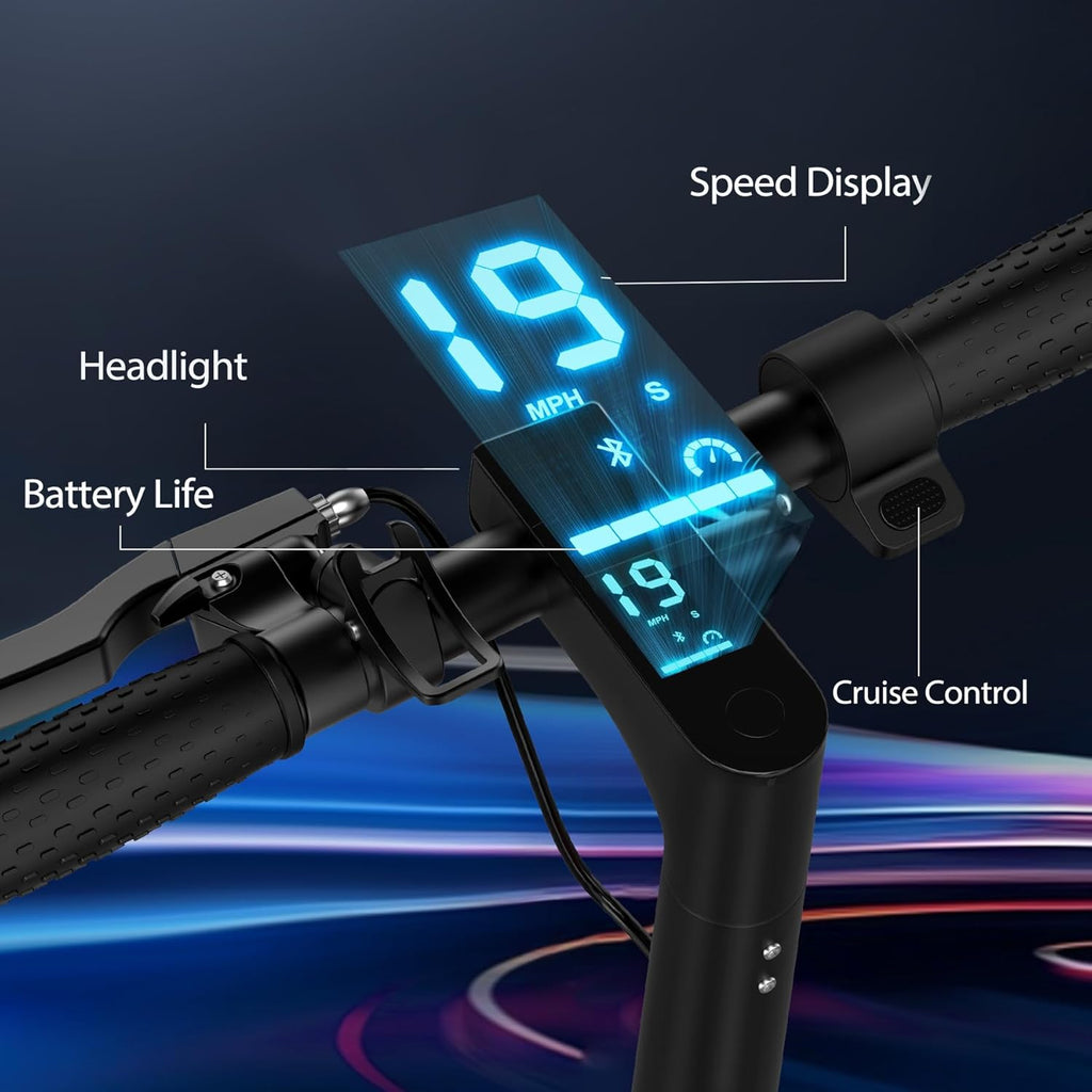 Electric Scooter for Adults – 350W/500W Motor, 19–22 MPH, Up to 28 Miles Range, Folding Design with Dual Suspension & App Control