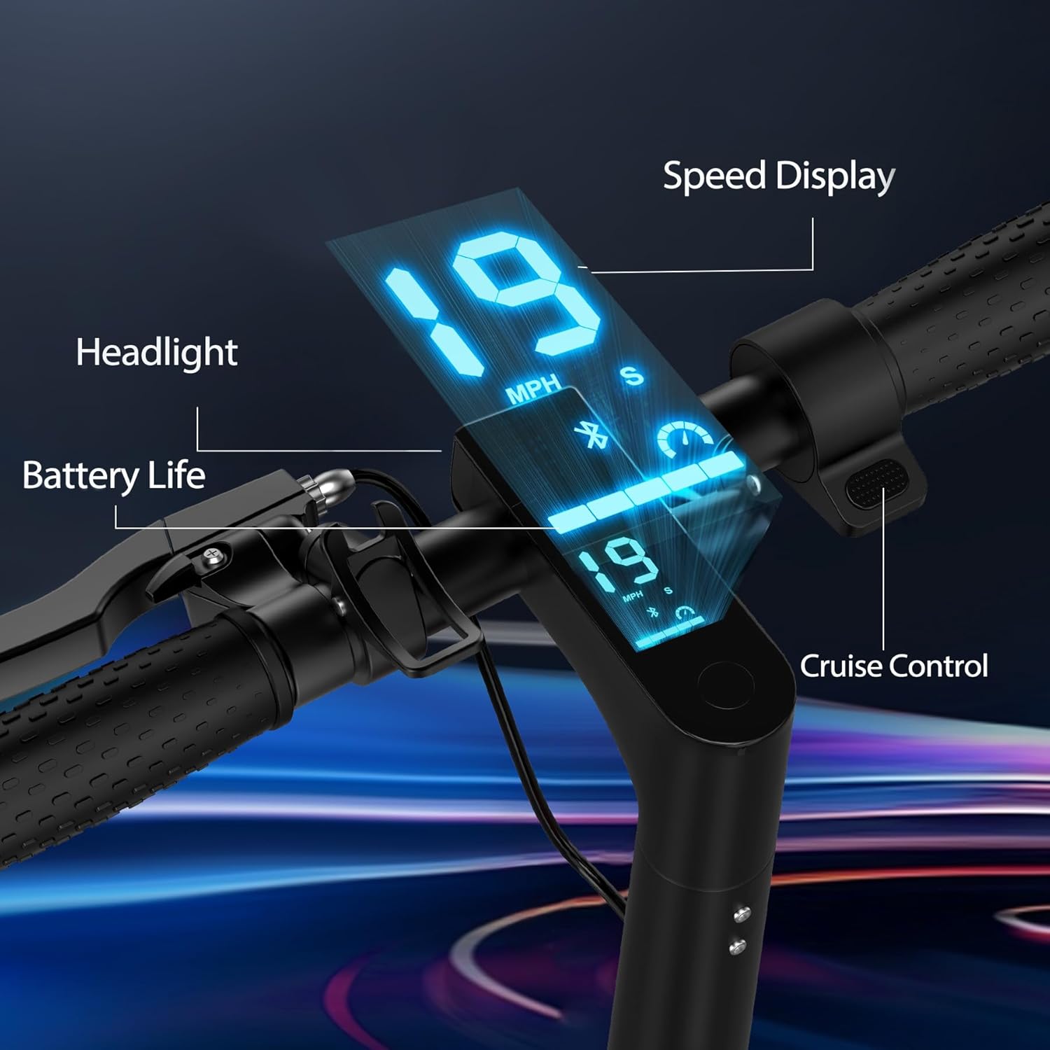Electric Scooter for Adults – 350W/500W Motor, 19–22 MPH, Up to 28 Miles Range, Folding Design with Dual Suspension & App Control