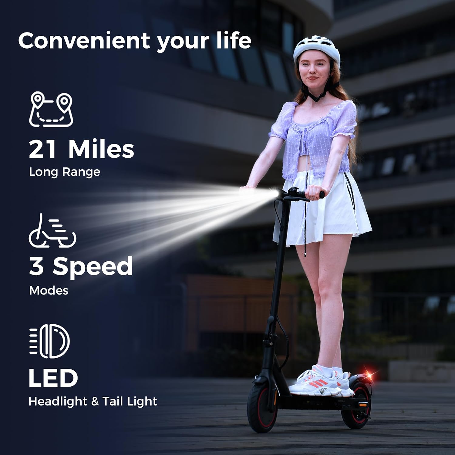 Electric Scooter Adults, 1200W/1000W/500W Motor, 28/25/21/18 MPH Top Speed, 10''/8.5'' Tires,