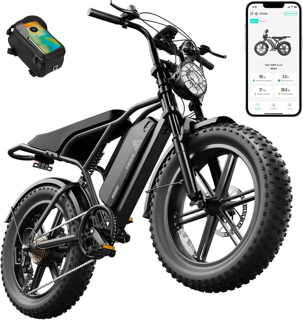 1500W Peak Fat Tire Electric Bike for Adults – 20-Inch All-Terrain E-Bike with Long Range, Off-Road Ready & UL 2849 Tested
