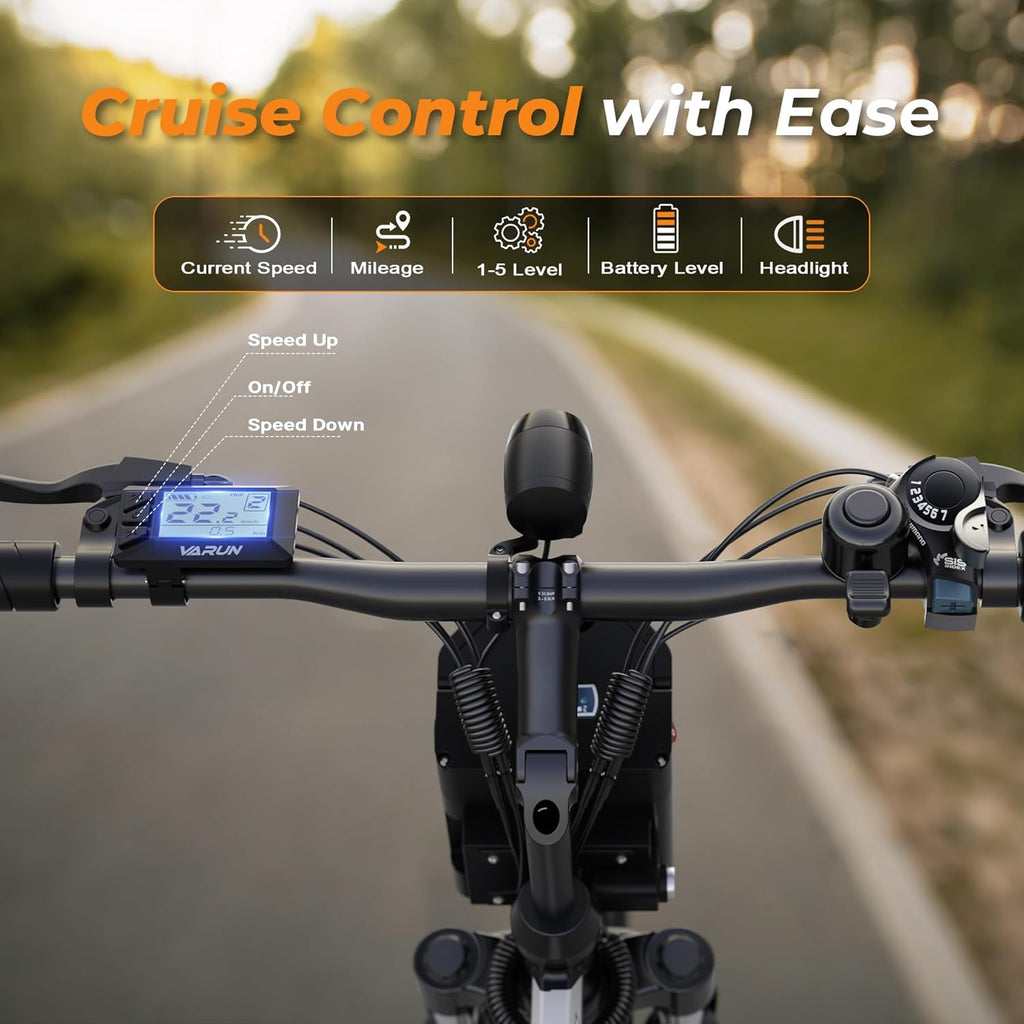 26" Folding Electric Bike for Adults with 750W Peak Motor, Up to 20 MPH, 50 Miles Range, Full Suspension & Dual Disc Brakes