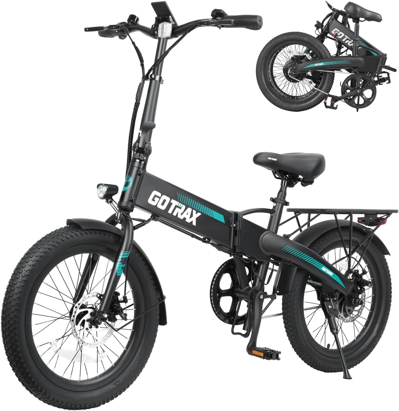 20" Folding Electric Bike for Adults, 500W Peak Motor, Up to 40-Mile Range, Compact Commuter E-Bike with LCD Display