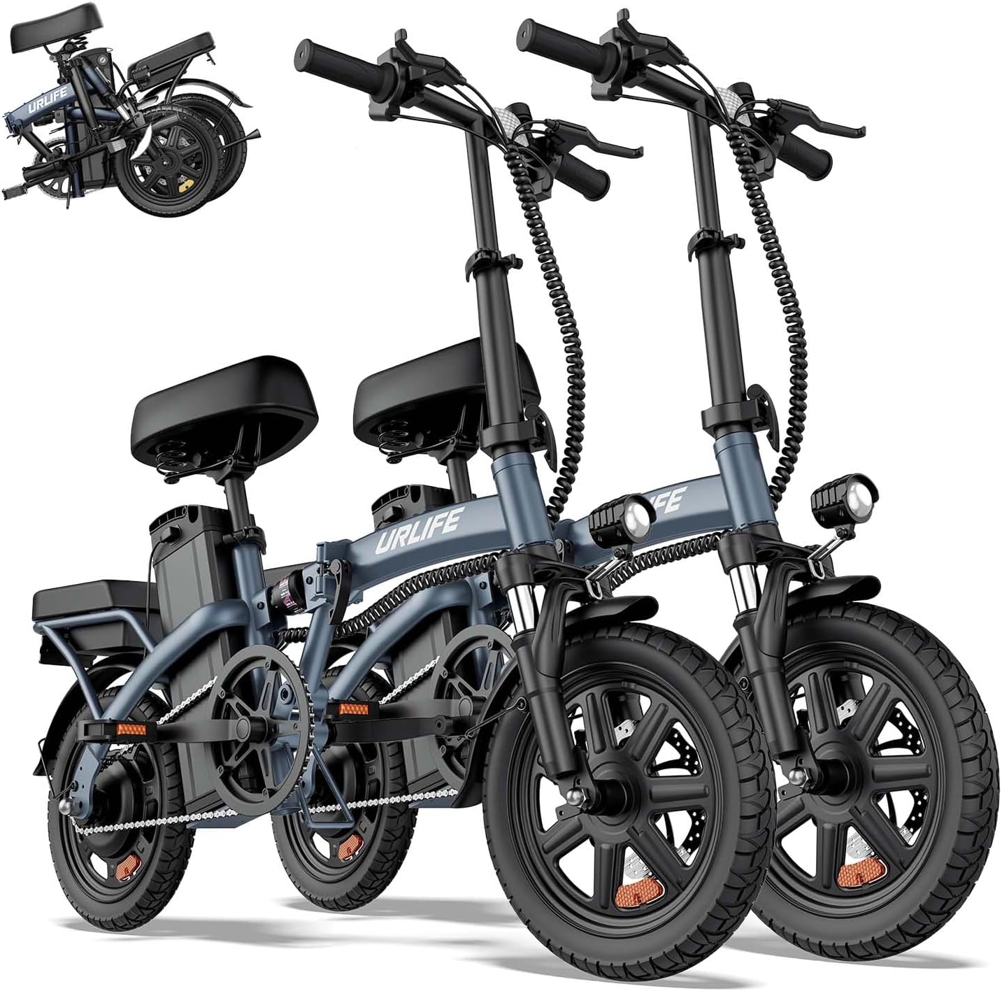 14-Inch Folding Electric Bike for Adults & Teens – Portable Commuter E-Bike with 500W Peak Motor, Up to 20 MPH & 20–40 Mile Range