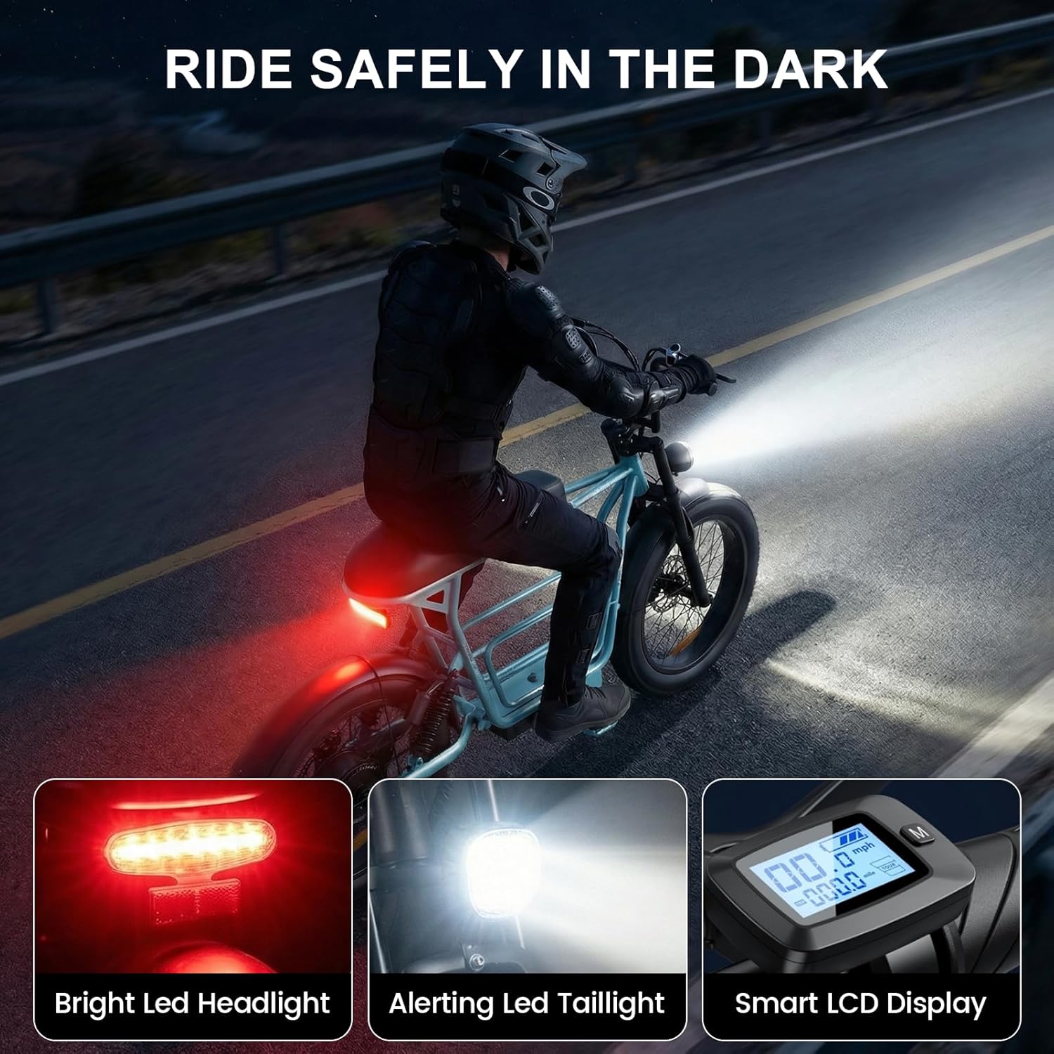 1000W Peak Electric Scooter with Seat for Adults – 20 MPH, Up to 25 Miles Range, Cargo Basket, UL Certified