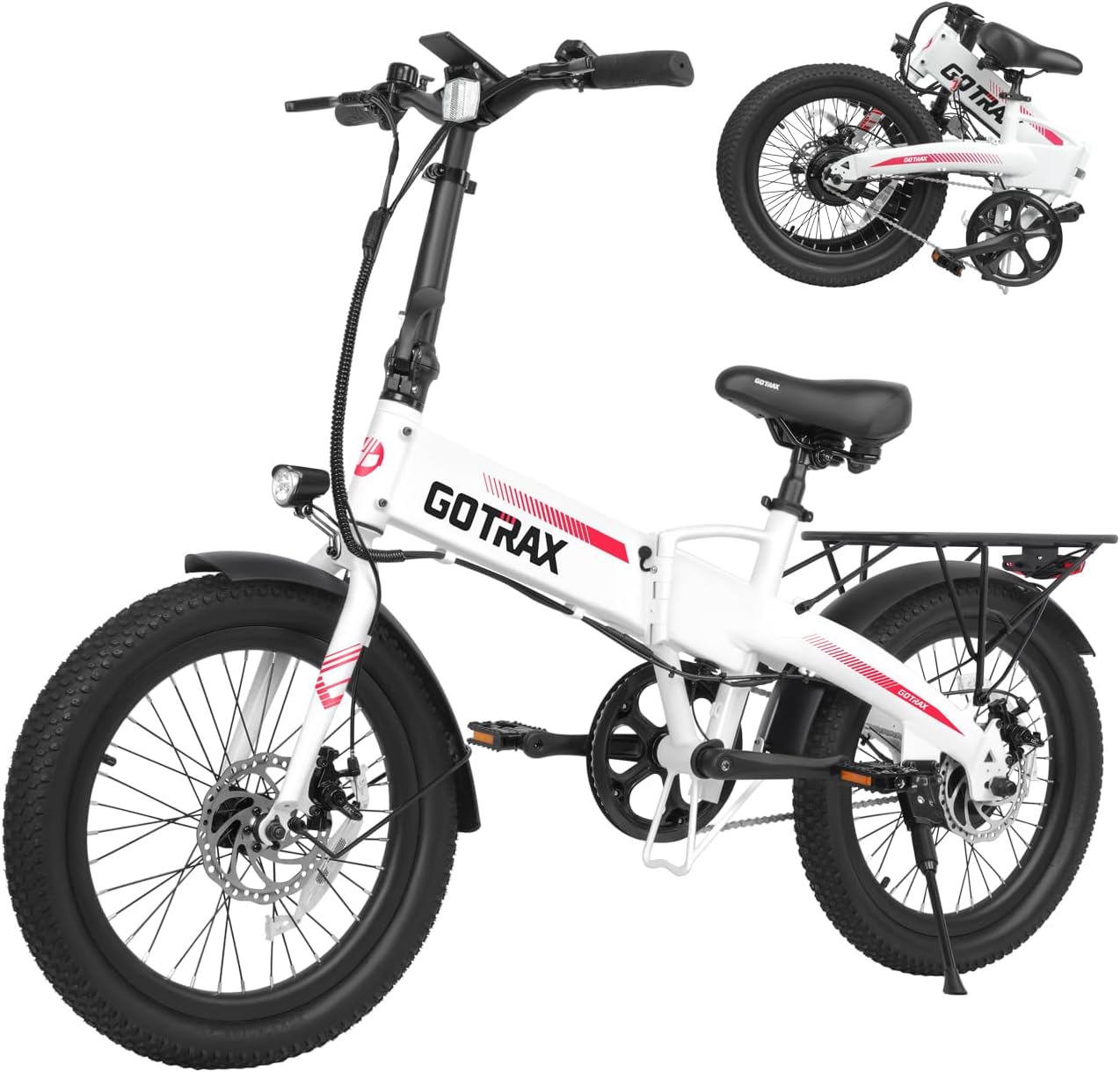 20" Folding Electric Bike for Adults, 500W Peak Motor, Up to 40-Mile Range, Compact Commuter E-Bike with LCD Display