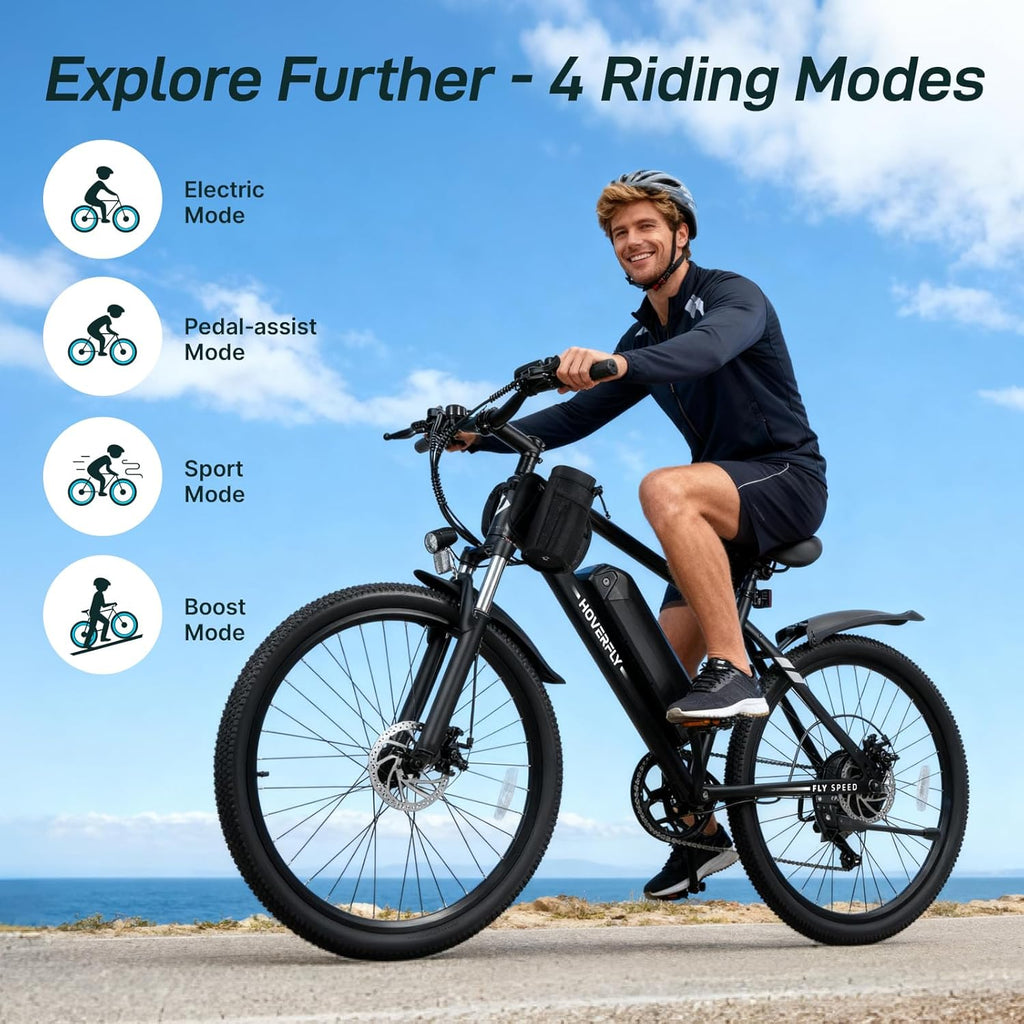 Electric Bike for Adults – 26"/16" Models, 750W/500W Peak Motor, Up to 20/15.5 MPH, 40/28-Mile Range, UL 2849 Certified