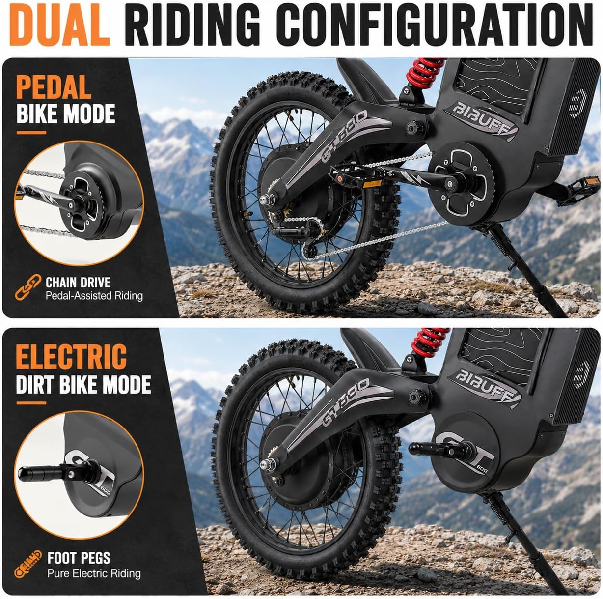 7500W Peak Electric Dirt Bike for Adults – 55 MPH Electric Motorcycle, 80+ Mile Range, Full Suspension & Hydraulic Brakes