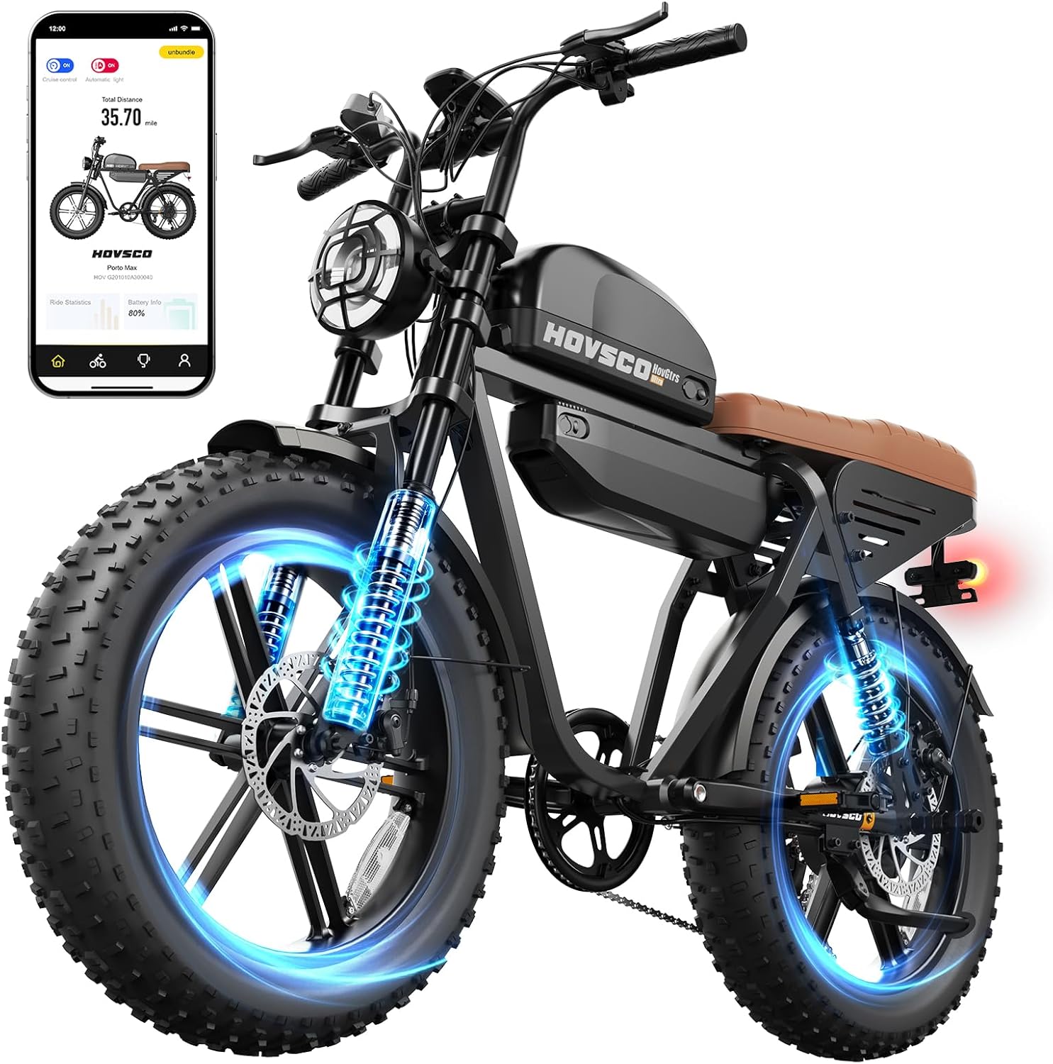 20" Fat Tire Electric Bike for Adults – All-Terrain E-Bike with Hydraulic Disc Brakes & Long-Range Capability
