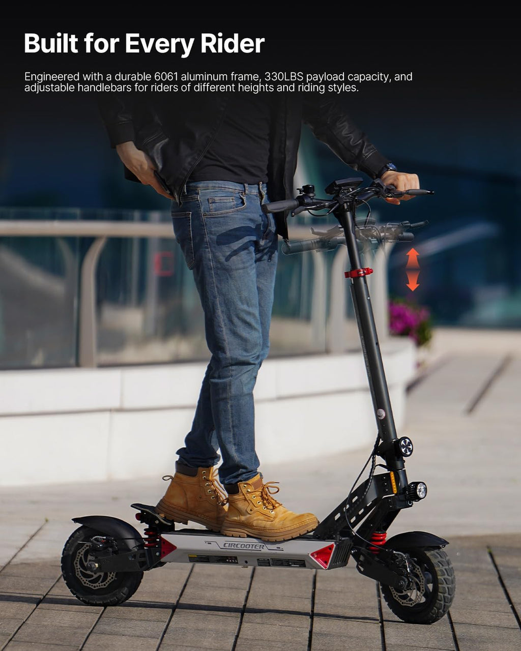 Landtubo/Pro Electric Scooter for Adults, 47/40Miles & 32/28Mph E Scooter, Dual Shock Suspension