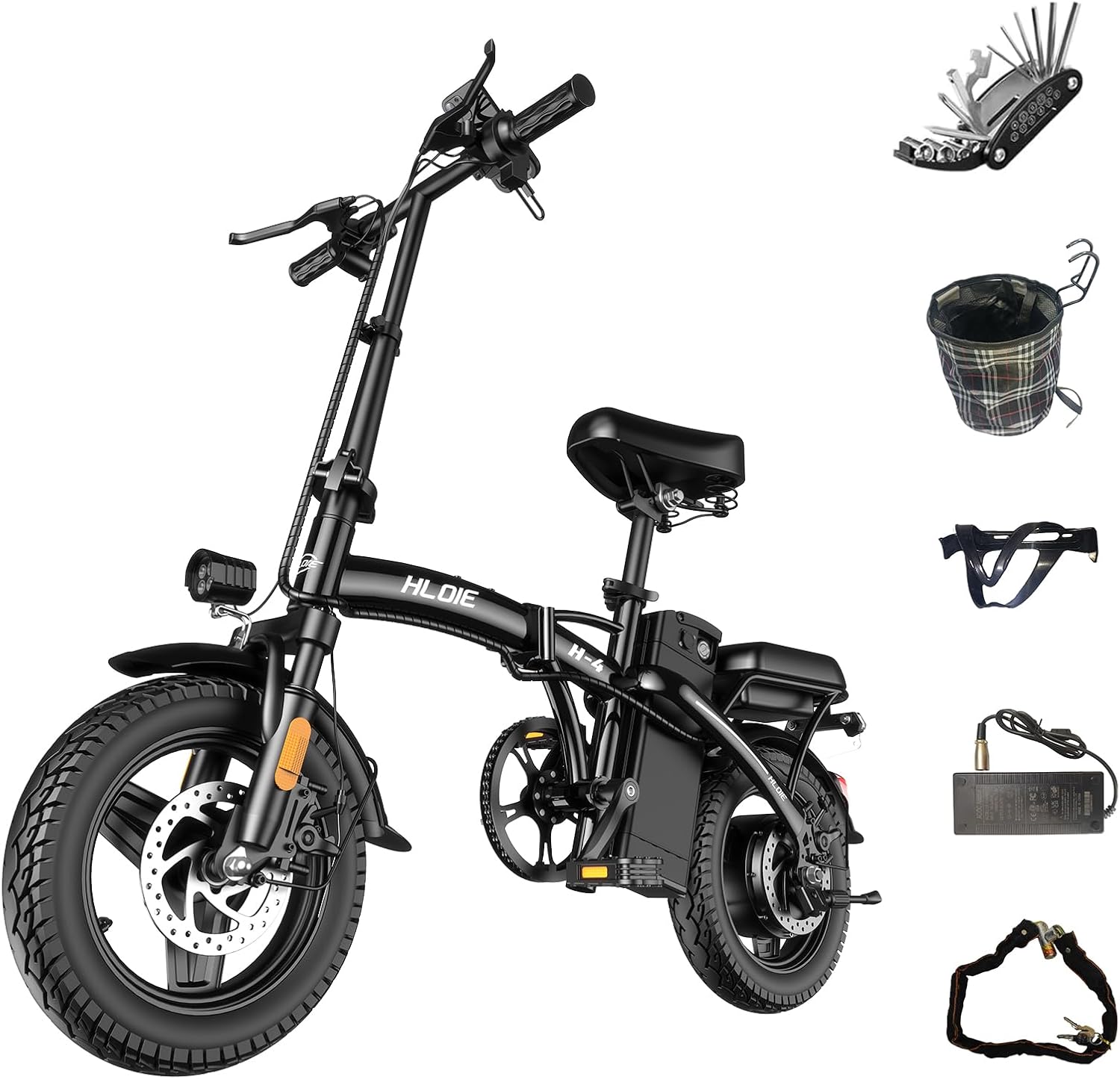 14" Folding Electric Bike for Adults & Teens – Up to 23 MPH, 35-Mile Range