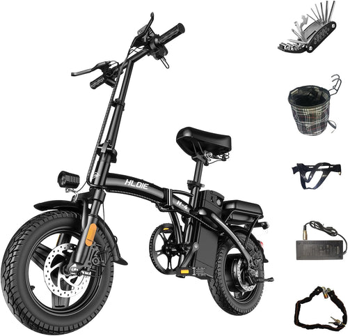 14" Folding Electric Bike for Adults & Teens – Up to 23 MPH, 35-Mile Range