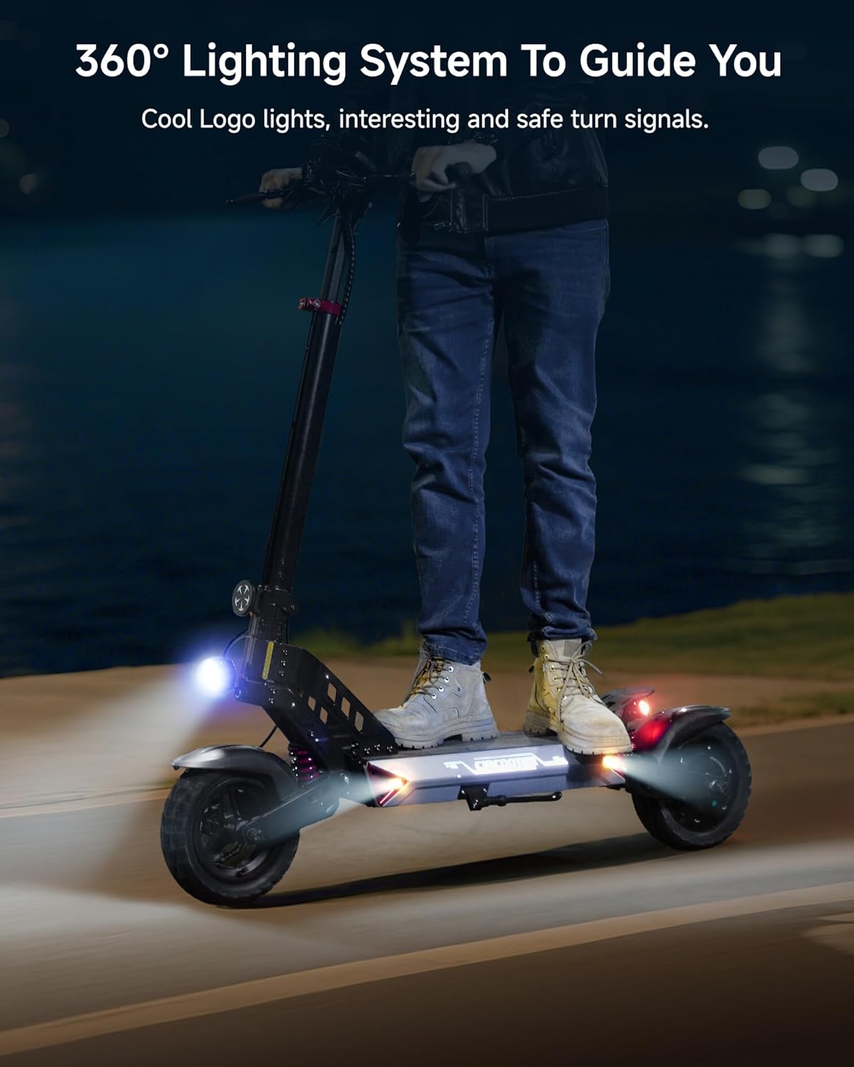 Landtubo/Pro Electric Scooter for Adults, 47/40Miles & 32/28Mph E Scooter, Dual Shock Suspension & Wobble-Free Steering
