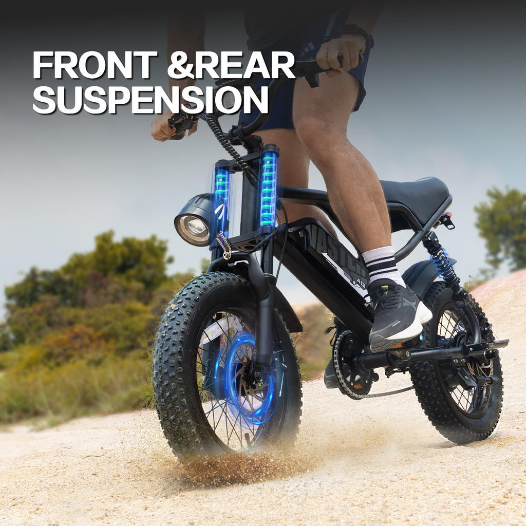 16-Inch Fat Tire Electric Bike for Adults, Compact All-Terrain E-Bike, Removable Power System, Urban & Outdoor Commuter Bicycle
