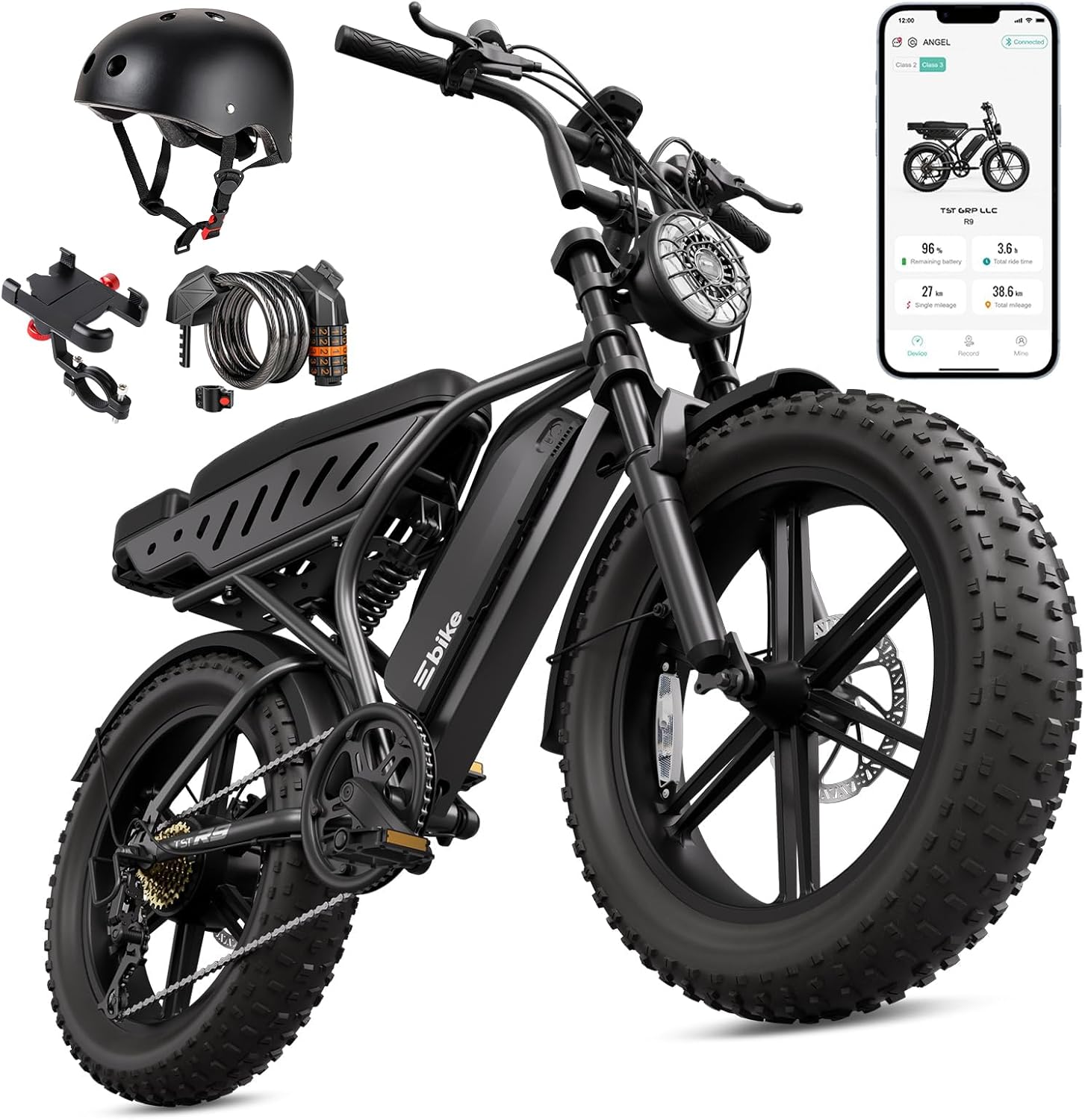 20" Fat Tire All-Terrain Electric Bike for Adults – Powerful Motor, Long-Range Ride & Off-Road Design