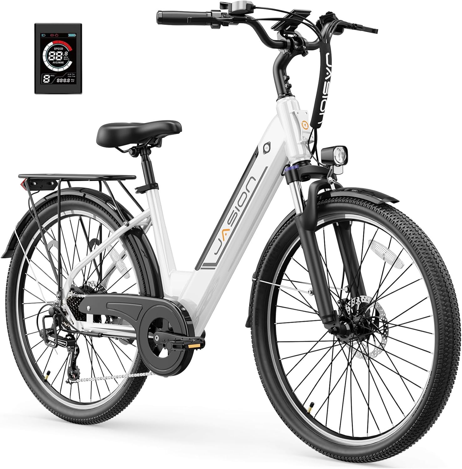 26" Electric Commuter Bike for Adults – 1200W Motor, 28 MPH Top Speed, 40–62 Mile Range