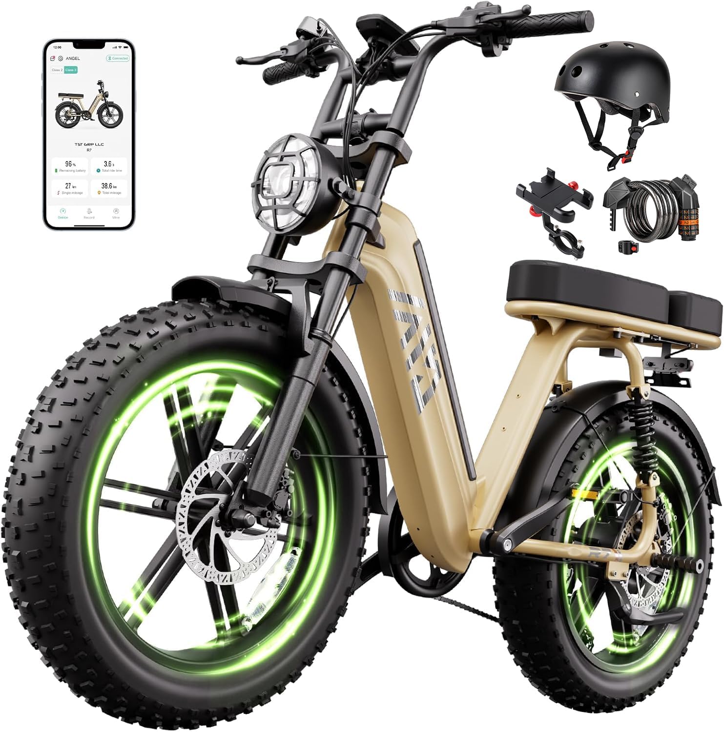 1500W Peak Fat Tire Electric Bike for Adults – 20-Inch All-Terrain E-Bike with Long Range, Off-Road Ready & UL 2849 Tested