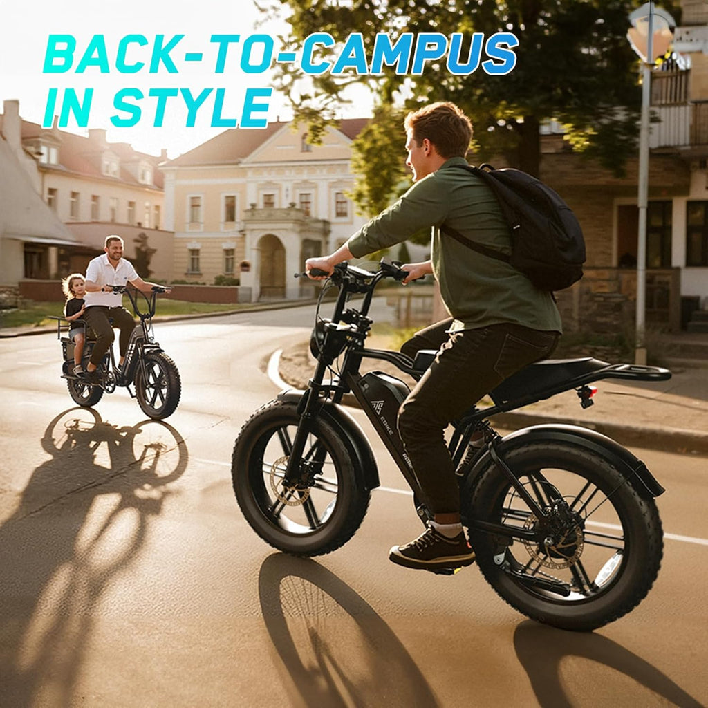 1500W Peak Fat Tire Electric Bike for Adults – 20-Inch All-Terrain E-Bike with Long Range, Off-Road Ready & UL 2849 Tested