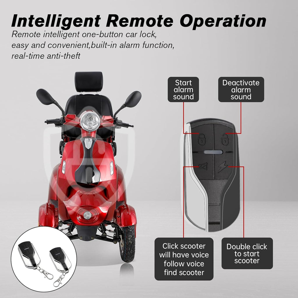 Heavy Duty 4-Wheel Mobility Scooter for Seniors & Adults – 500lbs Capacity, All-Terrain Electric Power Chair with Long Range Battery
