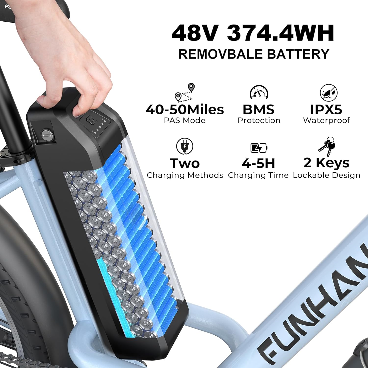 26-Inch City Cruiser Electric Bike for Adults – 1000W Peak Motor, 7-Speed Commuter E-Bike, Up to 20 MPH & 50-Mile Range