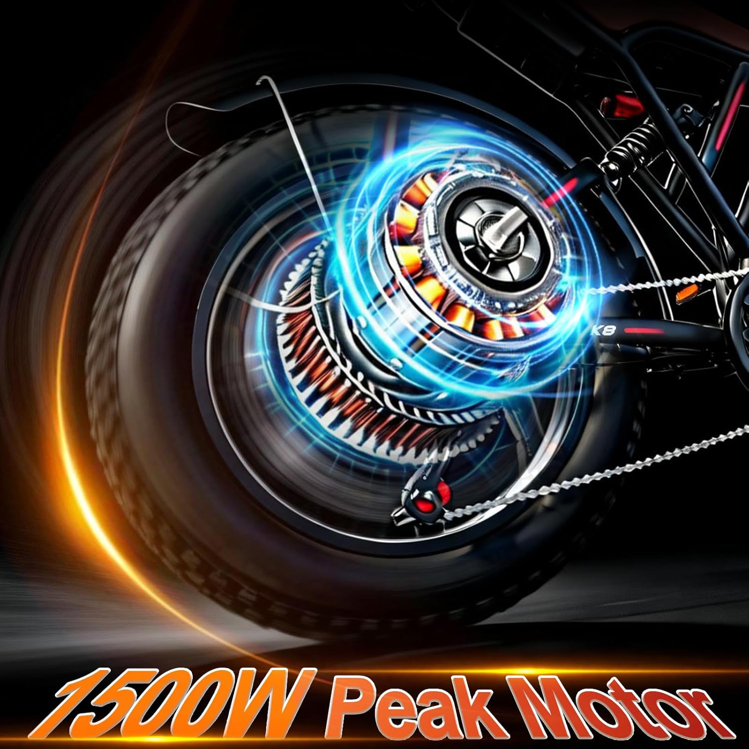 1500W Peak Electric Dirt Bike for Adults – 33 MPH Fat Tire E-Bike with Dual Suspension, Up to 70 Miles Range
