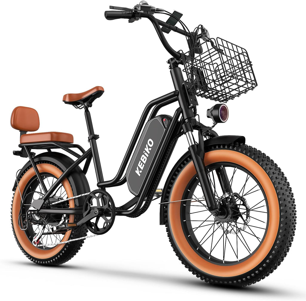 Electric Fat Tire Bike for Adults, 20-Inch All-Terrain E-Bike, Long-Range Commuter Electric Bicycle, UL Certified
