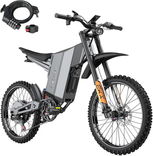 10000W Peak Electric Dirt Bike for Adults & Teens – 50 MPH Off-Road Electric Motorcycle, Full Suspension, Removable Battery