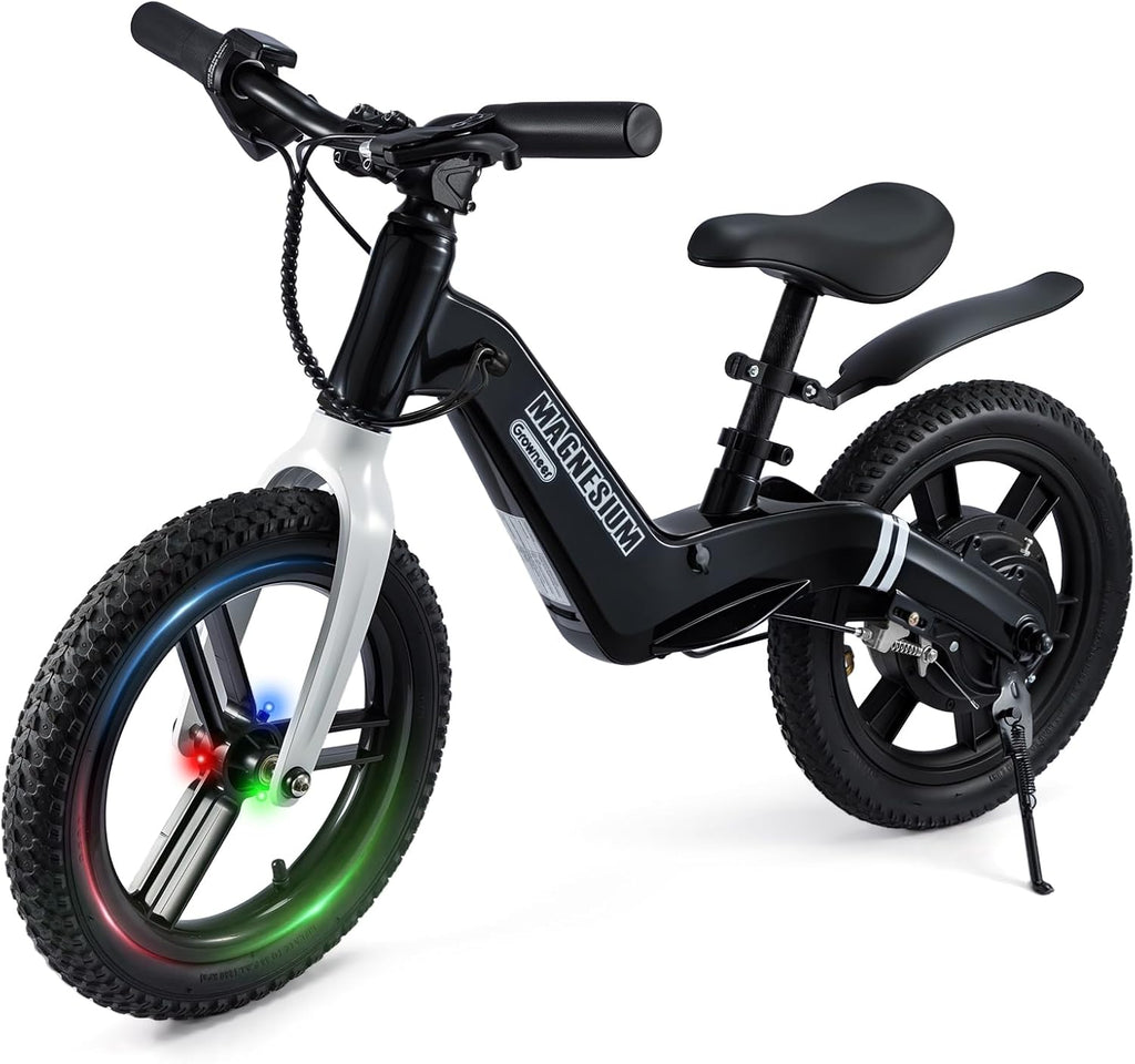 Electric Balance Bike for Kids Ages 3–6 – Lightweight Toddler E-Bike with 3 Speed Modes, Light-Up Front Tire & Adjustable Seat