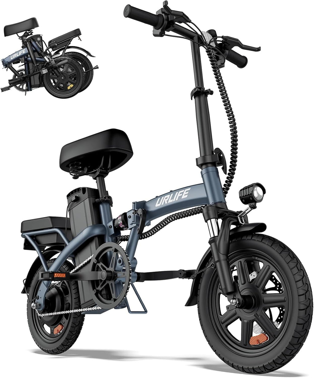 14-Inch Folding Electric Bike for Adults & Teens – Portable Commuter E-Bike with 500W Peak Motor, Up to 20 MPH & 20–40 Mile Range