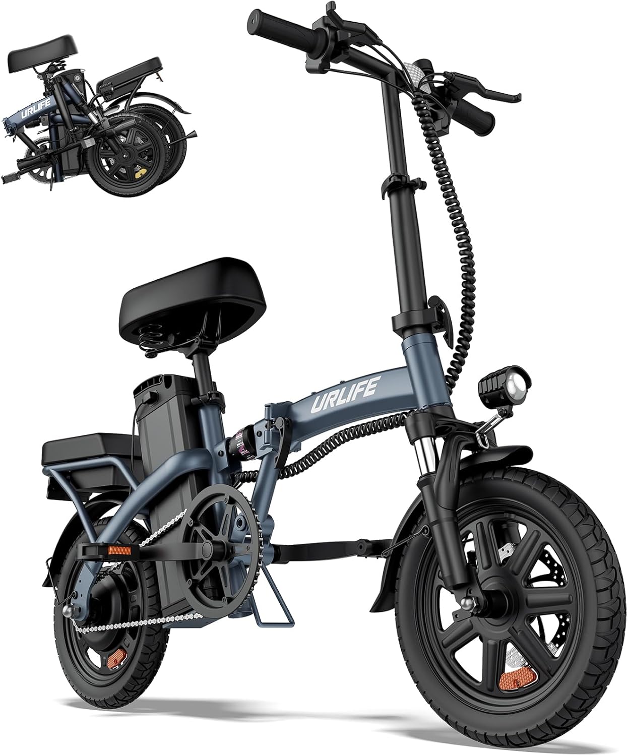 14-Inch Folding Electric Bike for Adults & Teens – Portable Commuter E-Bike with 500W Peak Motor, Up to 20 MPH & 20–40 Mile Range