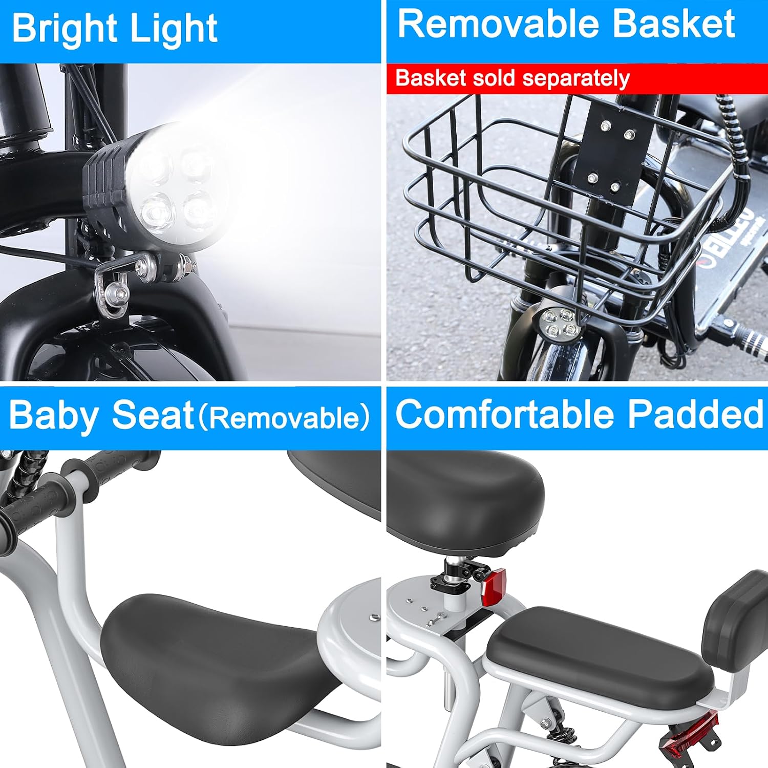 Electric Scooter with Seat for Adults – 500W/750W Motor, Up to 20 Miles Range, Dual Brakes, Comfortable Seated E-Scooter