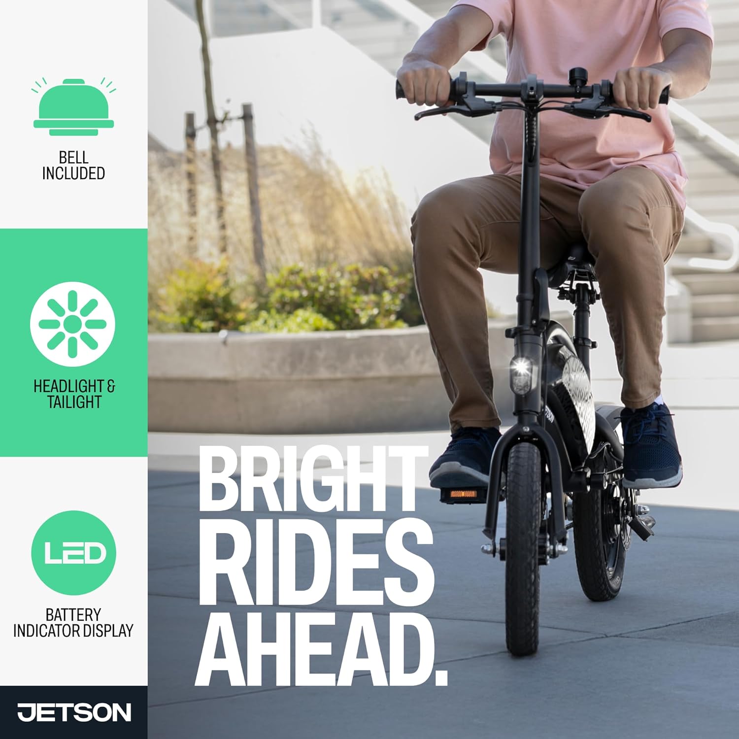Foldable Electric Bike with Foot Pegs, Twist Throttle & Cruise Control – Up to 15.5 MPH, 15-Mile Range