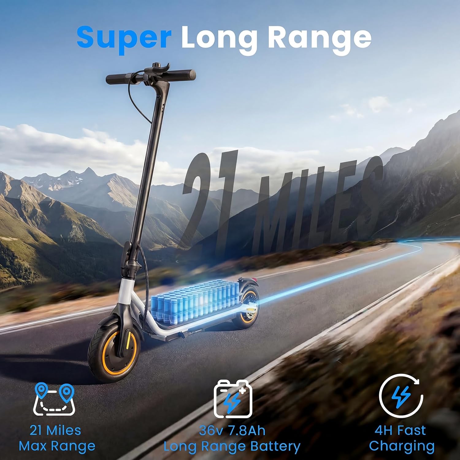 Electric Scooter - Electric Scooter Adults, 1000W/500W Motor, 25/21/18 MPH, 10''/8.5'' Tires