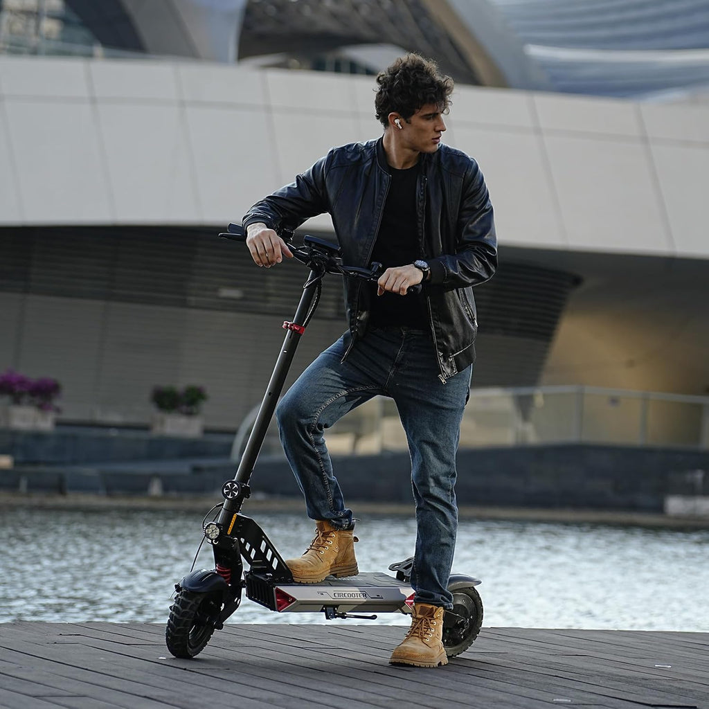 Landtubo/Pro Electric Scooter for Adults, 47/40Miles & 32/28Mph E Scooter, Dual Shock Suspension & Wobble-Free Steering