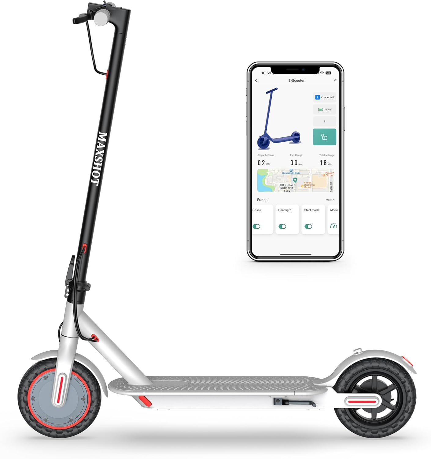 Folding Electric Scooter for Adults & Kids – Up to 22 MPH, Long Range, Dual Suspension & Dual Braking