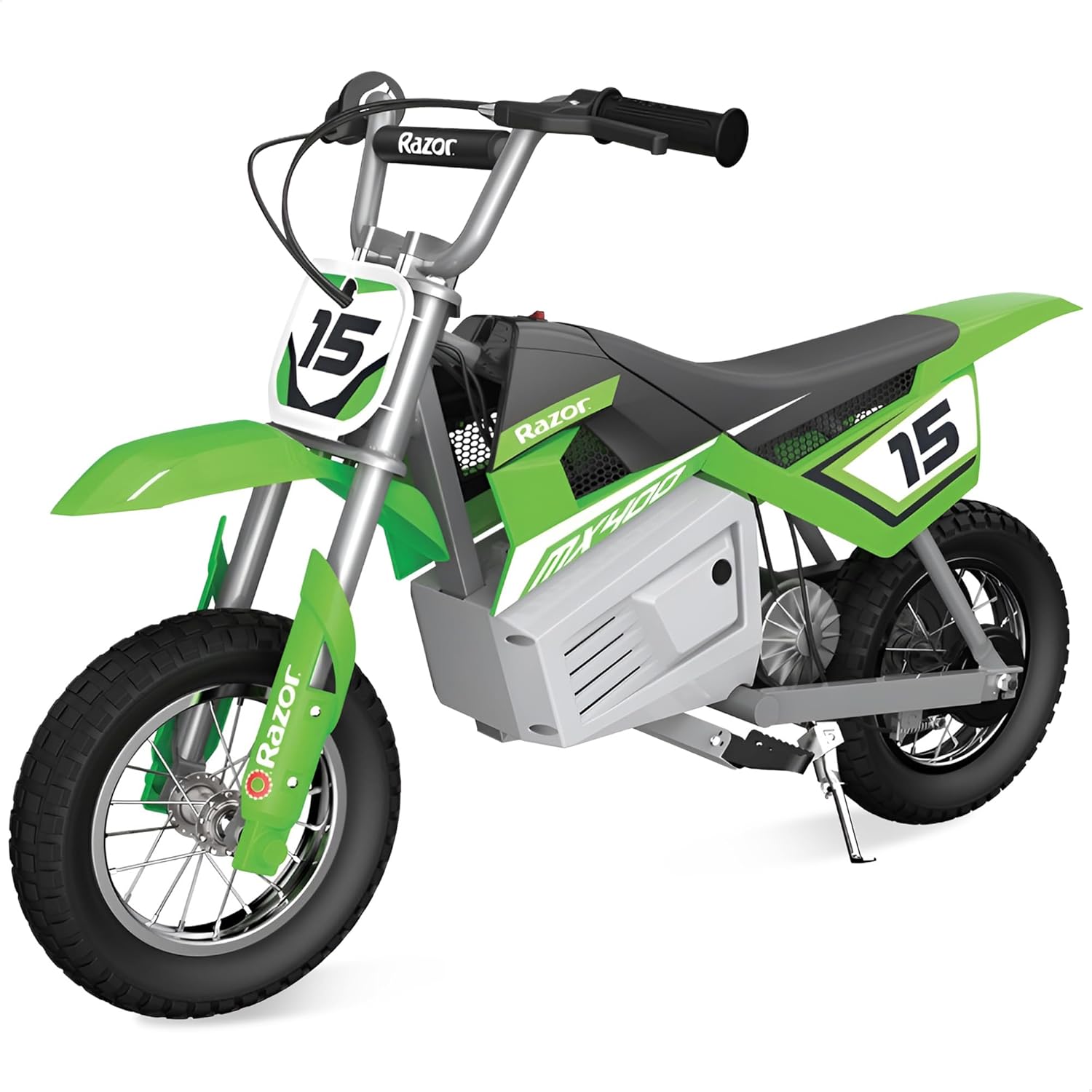 Electric Dirt Bike for Kids Ages 8+ – 12” Pneumatic Tire Off-Road E-Bike with Twist Throttle