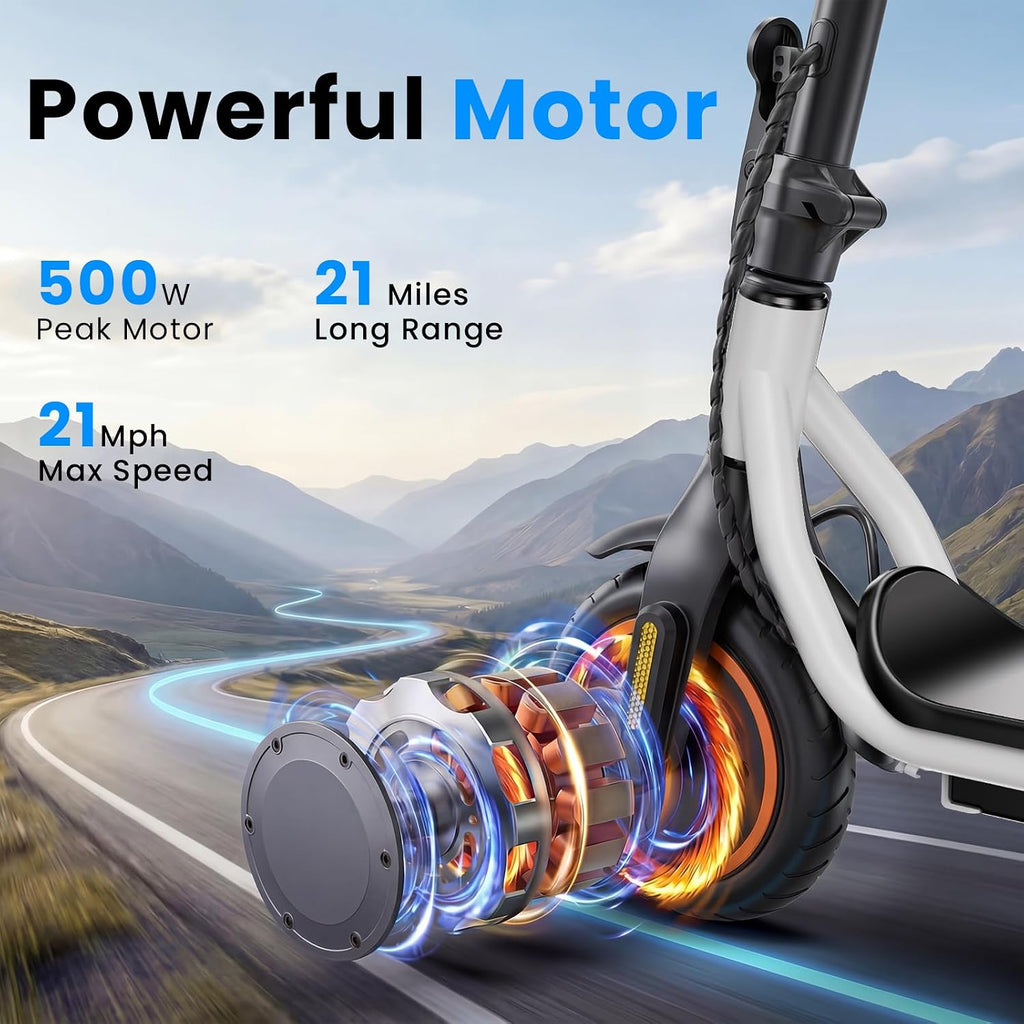 Electric Scooter - Electric Scooter Adults, 1000W/500W Motor, 25/21/18 MPH, 10''/8.5'' Tires