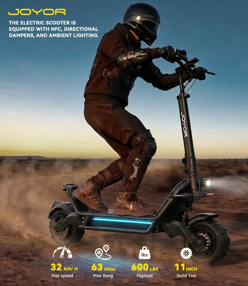 Electric Scooter,3200W Peak Motor 60V 31.5Ah Battery,53 MPH Top Speed & 75 Miles Range,11" All-Terrain